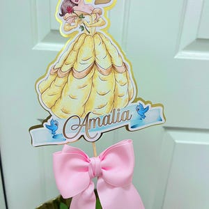 Princess Centerpiece Cutouts: Baby Shower Birthday Party Decor, Set of 5
