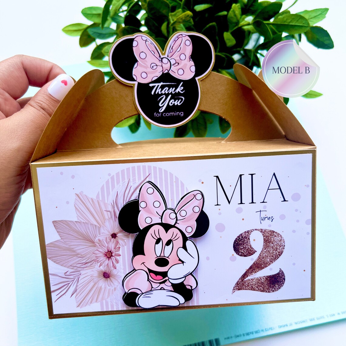 Mouse Pink Party Favor Box: Boutique Treat Box (6.2 X 3.5 In) - Etsy