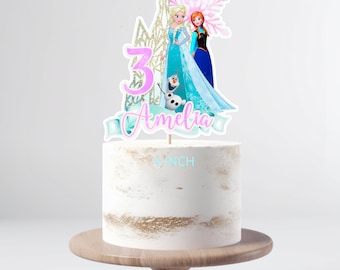 Personalized Frozen Cake Topper: Elsa Birthday Party Decoration (Digital File)