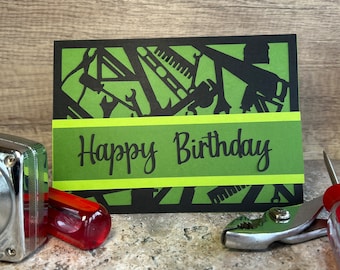 Birthday Card for Tool Enthusiast | Dad Grandpa Uncle Brother Card | Woodworker Carpenter Mechanic Card | DIY Cutting Machine Digital File