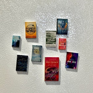 Personalized Book Magnet, Gift for Book Lovers, Readers, Handmade, YA Fantasy, New Adult Fantasy, Miniature books, Fridge Magnets, Tiny Book image 1