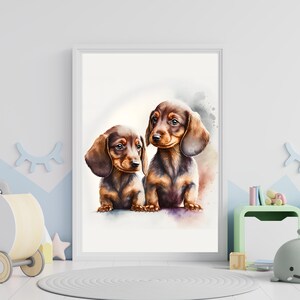 Dachshund Watercolor Print | Dachshund Watercolor Art | Dachshund Watercolor Digital Print