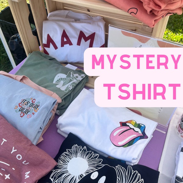 Mystery Shirt Tasche | Geheimnis T-Shirt | Geheimnis-Shirt | Frauen-T-Shirt | Mystery-Box | Grafik T-Shirt | T-Shirt