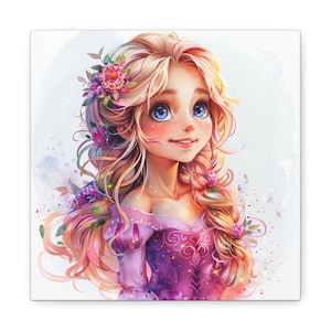 cute girl wall art, canvas
