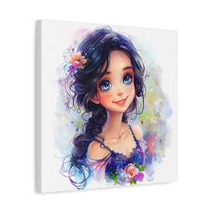 cute girl wall art, canvas