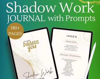 Shadow Work Journal with Prompts - Digital Anxiety Journal - Spiritual Journal for Healing Mental Health Inner Child iPad Journal GoodNotes