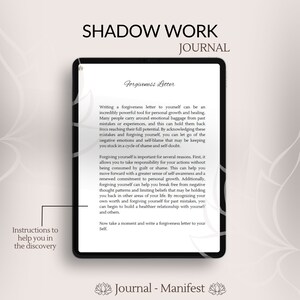 digital shadow work journal with prompts cbt therapy worksheets inner child journal anxiety healing therapy gratitude self care wellness mental health ipad goodnotes notability mindfulness daily weekly monthly planner journal instant download minimal