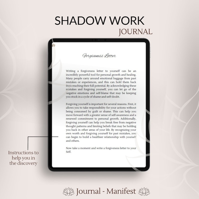 digital shadow work journal with prompts cbt therapy worksheets inner child journal anxiety healing therapy gratitude self care wellness mental health ipad goodnotes notability mindfulness daily weekly monthly planner journal instant download minimal