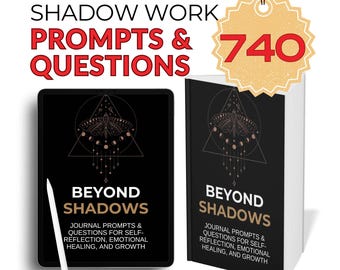 Shadow Work Journal Prompts Digital - Healing, Anxiety, Mental Health (PDF) Worksheets GoodNotes