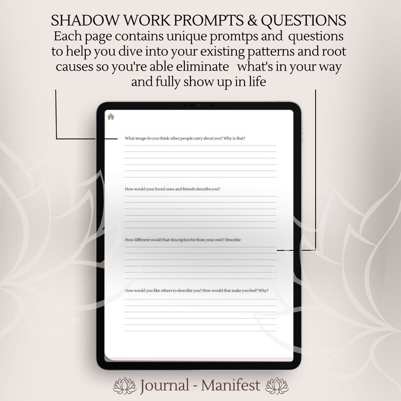 digital shadow work journal with prompts cbt therapy worksheets inner child journal anxiety healing therapy gratitude self care wellness mental health ipad goodnotes notability mindfulness daily weekly monthly planner journal instant download minimal