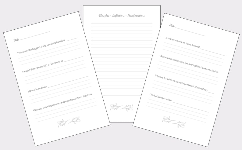 Minimalist inspirational shadow work journal with prompts affirmations inner child anxiety healing therapy gratitude journal digital planner self care wellness mental health goodnotes mindfulness  instant download minimal digital print  book