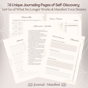 Daily Printable self care journal gratitudewellness mind body spirit shadow work daily journal weekly monthly planner therapy journal writing therapy fitness budget finances financial affirmations quotes tracker electronic vision board the best