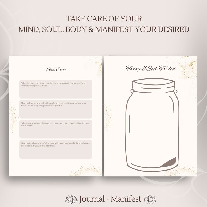 Daily Printable self care journal gratitudewellness mind body spirit shadow work daily journal weekly monthly planner therapy journal writing therapy fitness budget finances financial affirmations quotes tracker electronic vision board the best