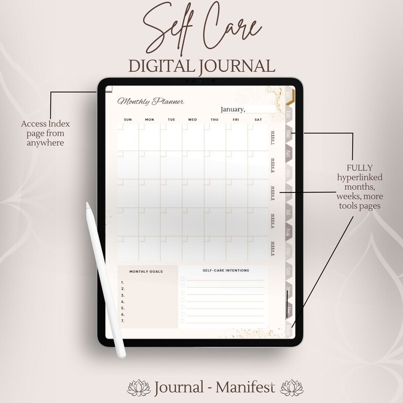 digital inner work bundle shadow work journal with prompts cbt therapy worksheets inner child journal anxiety healing therapy gratitude self care wellness mental health ipad goodnotes notability mindfulness daily weekly monthly journal download