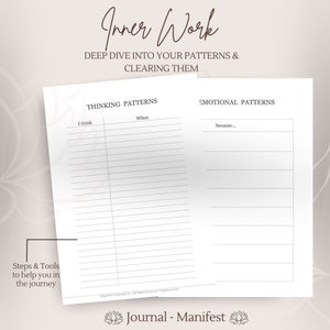 digital inner work bundle shadow work journal with prompts cbt therapy worksheets inner child journal anxiety healing therapy gratitude self care wellness mental health ipad goodnotes notability mindfulness daily weekly monthly journal download
