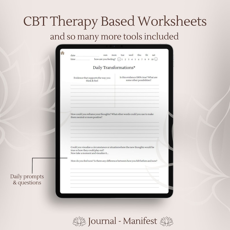 digital shadow work journal with prompts cbt therapy worksheets inner child journal anxiety healing therapy gratitude self care wellness mental health ipad goodnotes notability mindfulness daily weekly monthly planner journal instant download minimal