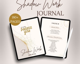 Shadow Work Journal PDF – 188-Page Digital Workbook + CBT Prompts for Self Reflection, Emotional Healing, Inner Growth, Mental Health