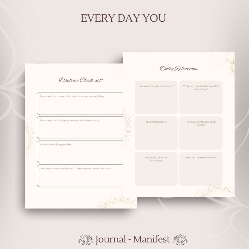 Daily Printable self care journal gratitudewellness mind body spirit shadow work daily journal weekly monthly planner therapy journal writing therapy fitness budget finances financial affirmations quotes tracker electronic vision board the best