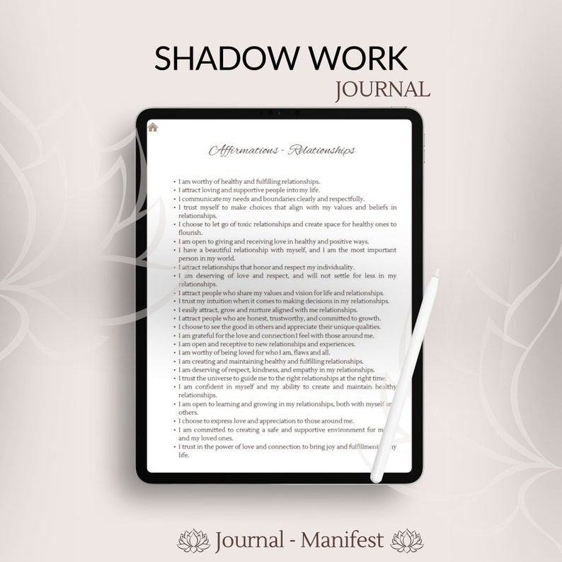 digital shadow work journal with prompts cbt therapy worksheets inner child journal anxiety healing therapy gratitude self care wellness mental health ipad goodnotes notability mindfulness daily weekly monthly planner journal instant download minimal