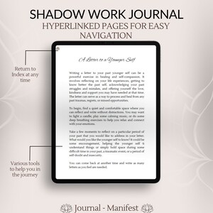 digital shadow work journal with prompts cbt therapy worksheets inner child journal anxiety healing therapy gratitude self care wellness mental health ipad goodnotes notability mindfulness daily weekly monthly planner journal instant download minimal