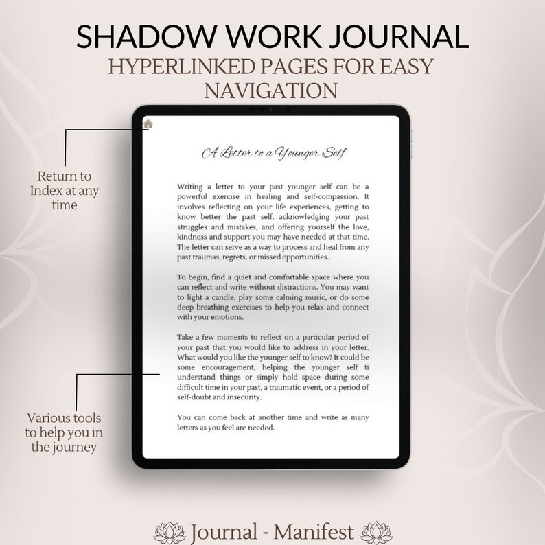 digital shadow work journal with prompts cbt therapy worksheets inner child journal anxiety healing therapy gratitude self care wellness mental health ipad goodnotes notability mindfulness daily weekly monthly planner journal instant download minimal