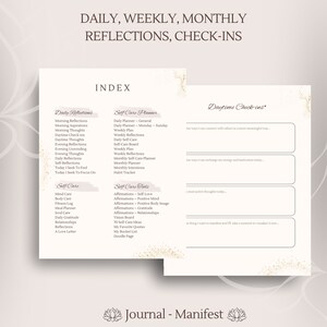 Daily Printable self care journal gratitudewellness mind body spirit shadow work daily journal weekly monthly planner therapy journal writing therapy fitness budget finances financial affirmations quotes tracker electronic vision board the best