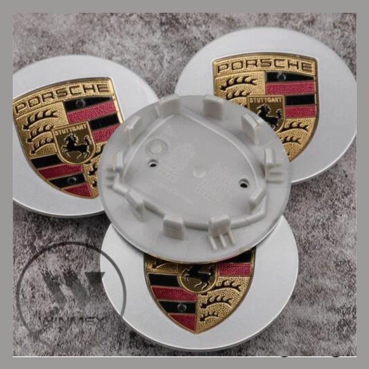Porsche Wheel Centre Caps Badge Emblem 65mm Silver 4pcs Etsy UK