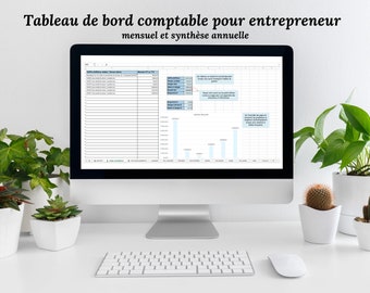 Tableau de bord auto-entrepeneur micro-entreprise auto-entreprise comptabilité gestion suivi mensuel et annuel - Dollars Canadiens