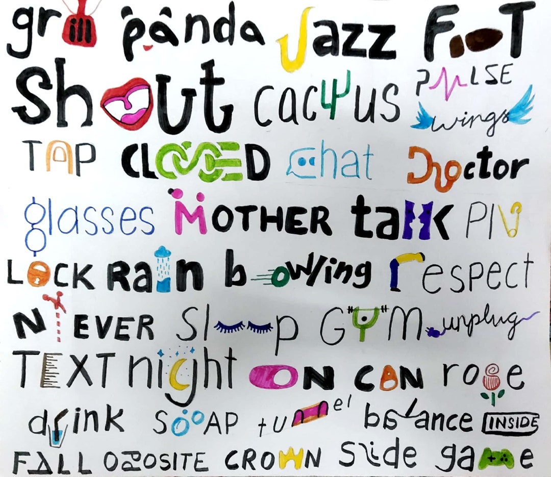 Handmade Hand Designed Typography Words Painting for Home - Etsy