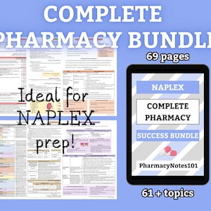 Guida allo studio di farmacia NAPLEX 2025, preparazione NAPLEX, appunti della facoltà di farmacia, guida allo studio per studenti di farmacia, download digitale