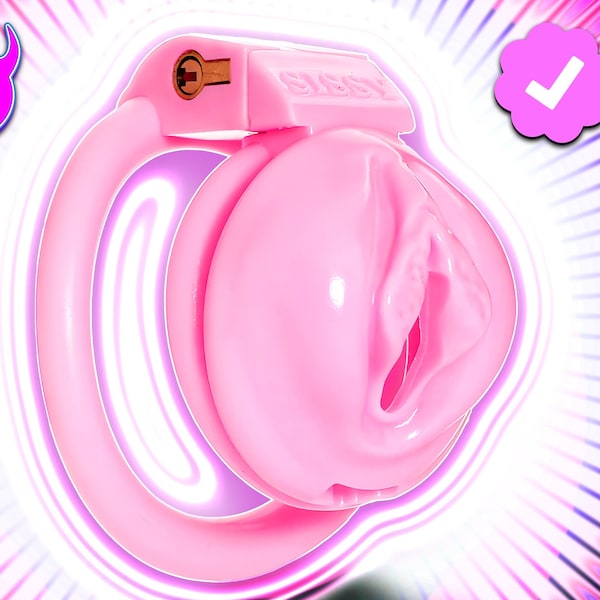 Chastity Cage Sissy Crossdresser Pussy Feminization Fufu Clip Hard Plastic Chastity Cage Hypno BDSM device for GOOD girls!