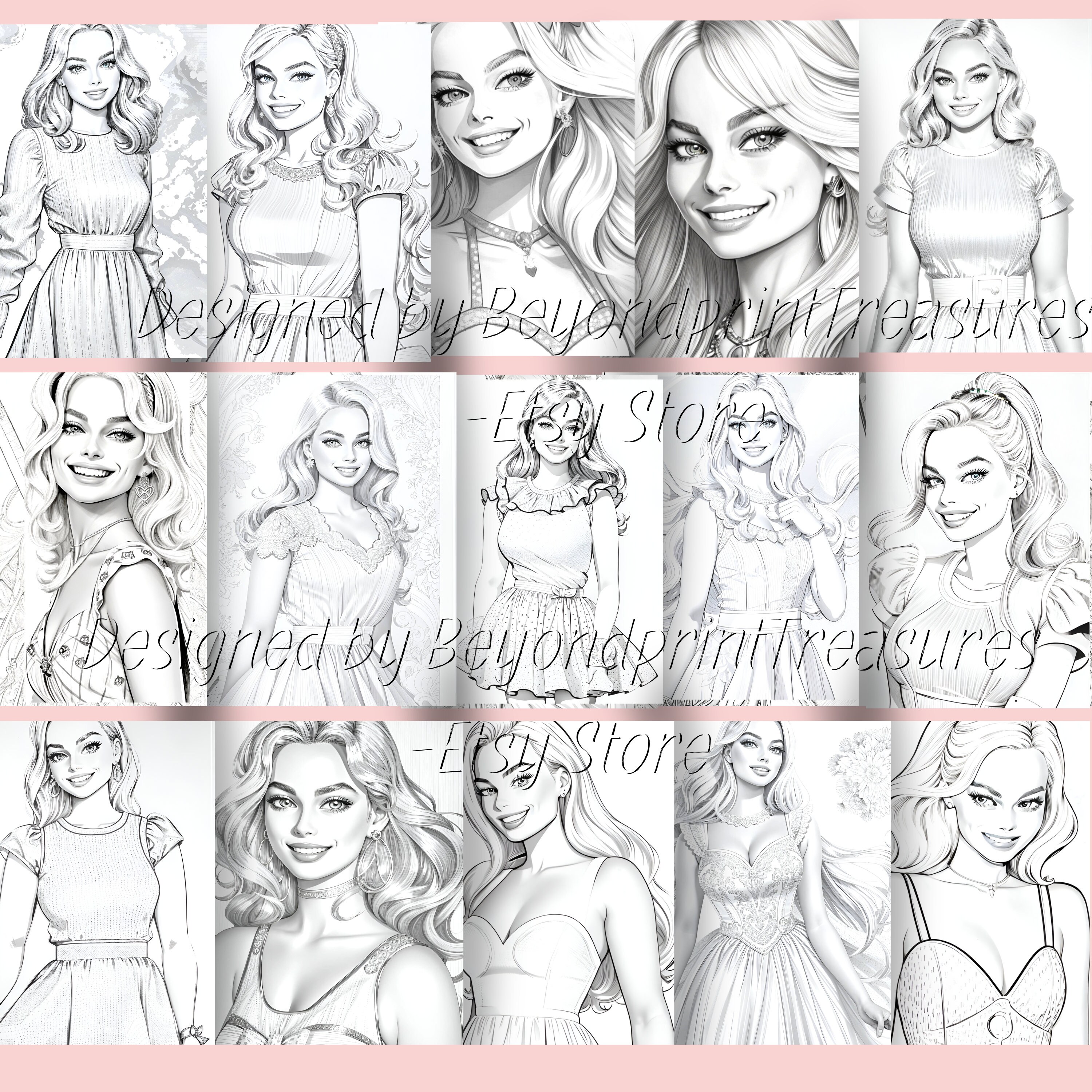 Barbie Movie Digital Coloring Book, Featuring Margot Robbie as Barbie ...