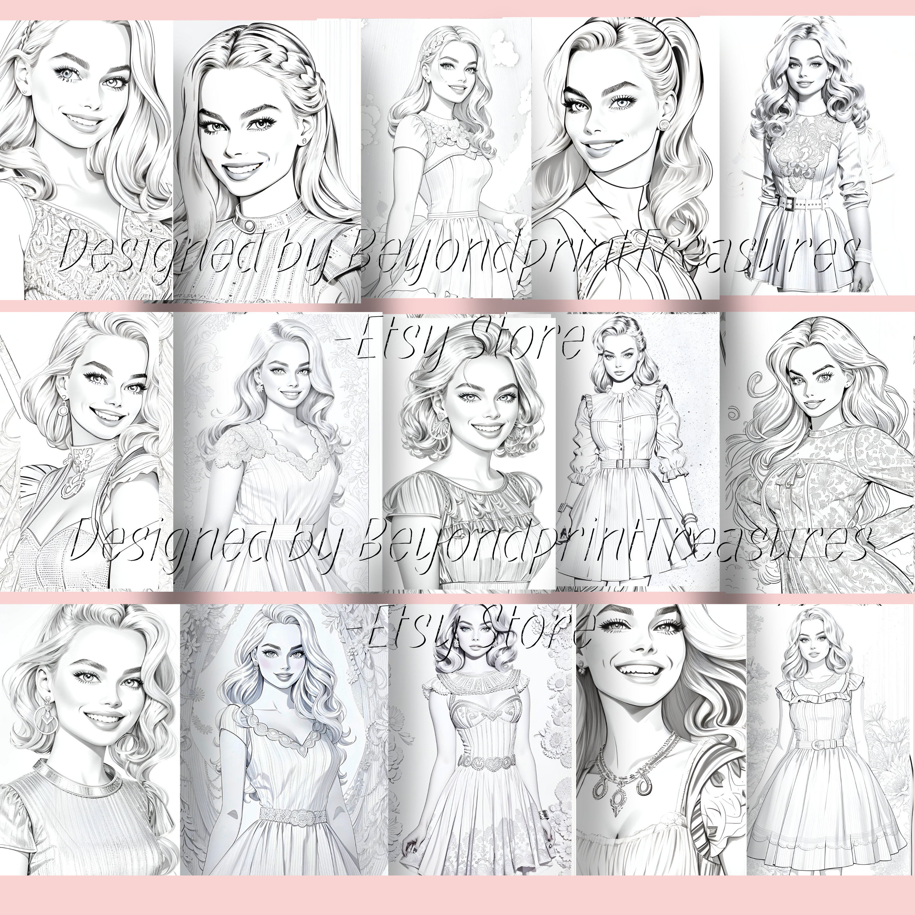 Barbie Movie Digital Coloring Book, Featuring Margot Robbie as Barbie ...