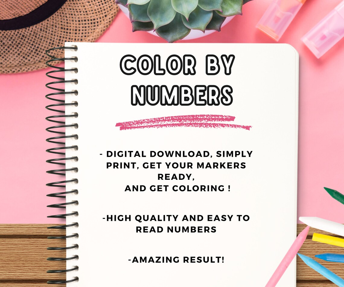 Kirby Color by Number Pixel Art Printable Coloring Page, Printable, DIY Wall Art, Paint by ...