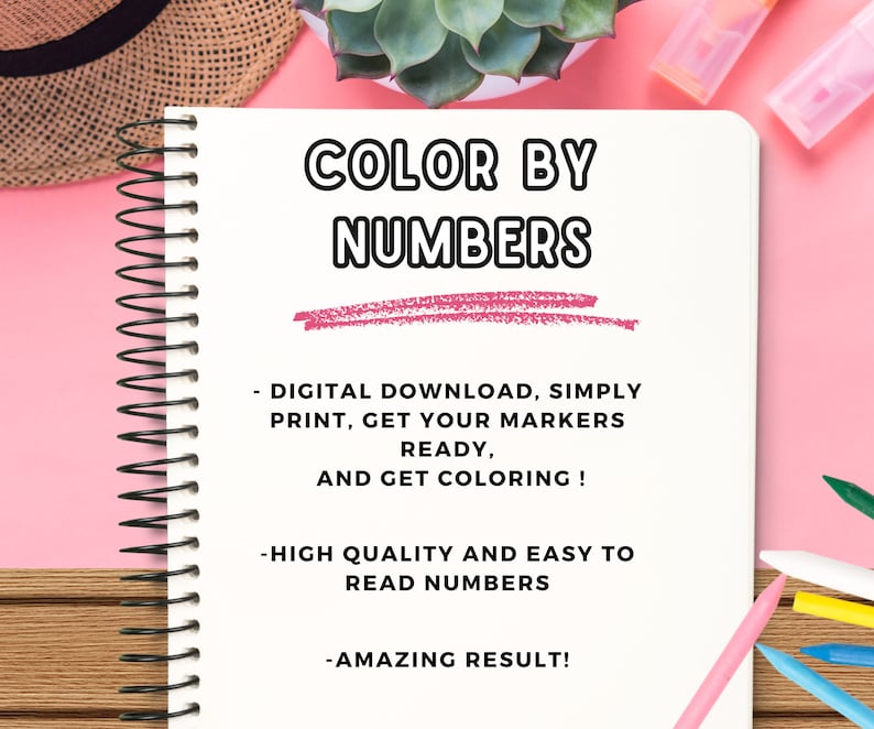 Kirby Color by Number Pixel Art Printable Coloring Page, Printable, DIY ...