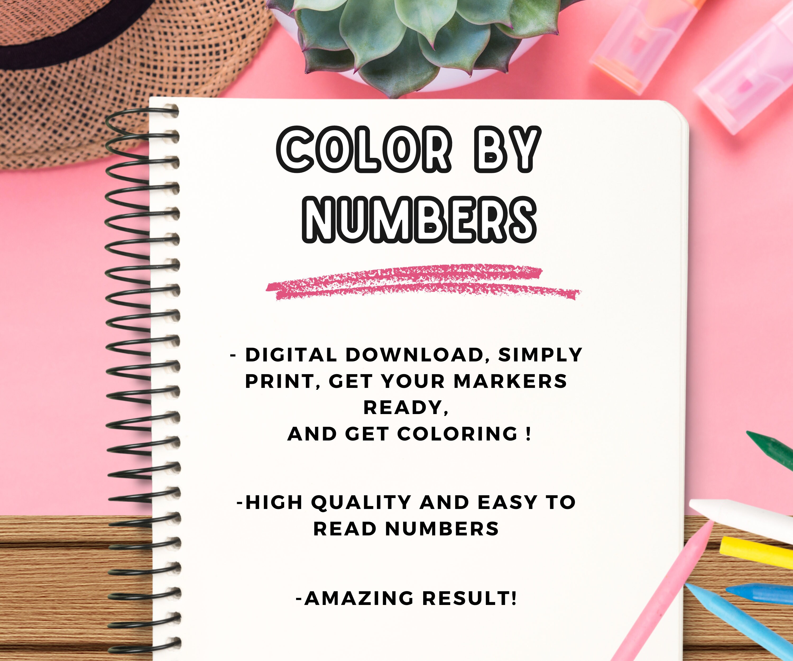 Kirby Color by Number Pixel Art Printable Coloring Page, Printable, DIY