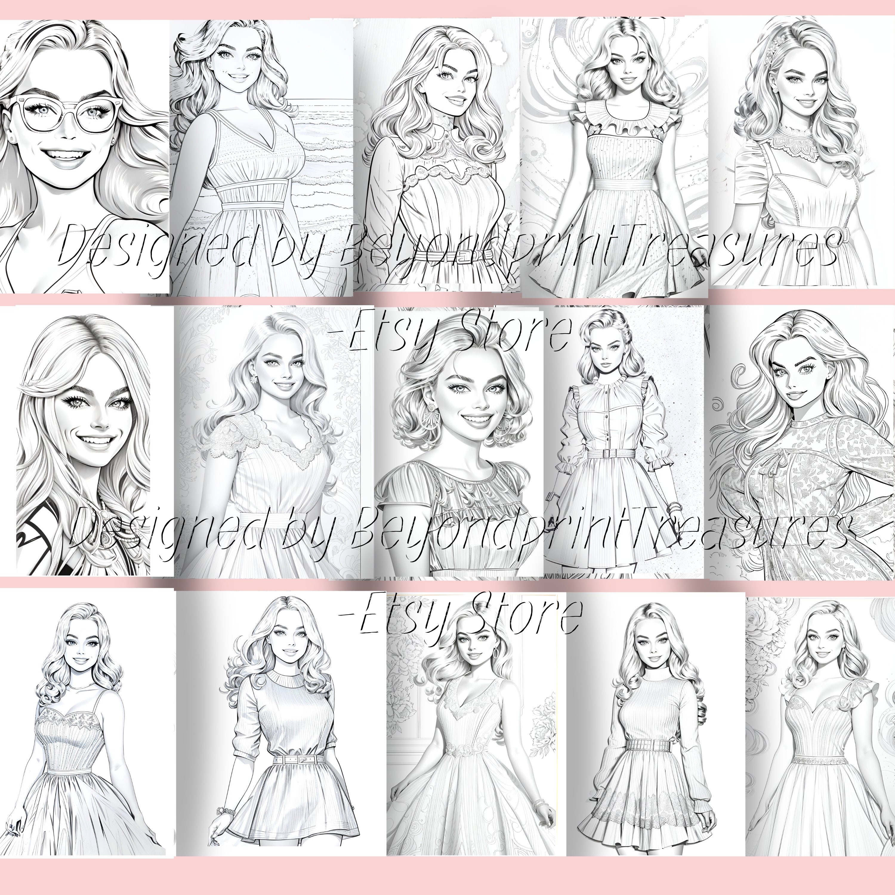 Barbie Movie Digital Coloring Book, Featuring Margot Robbie as Barbie