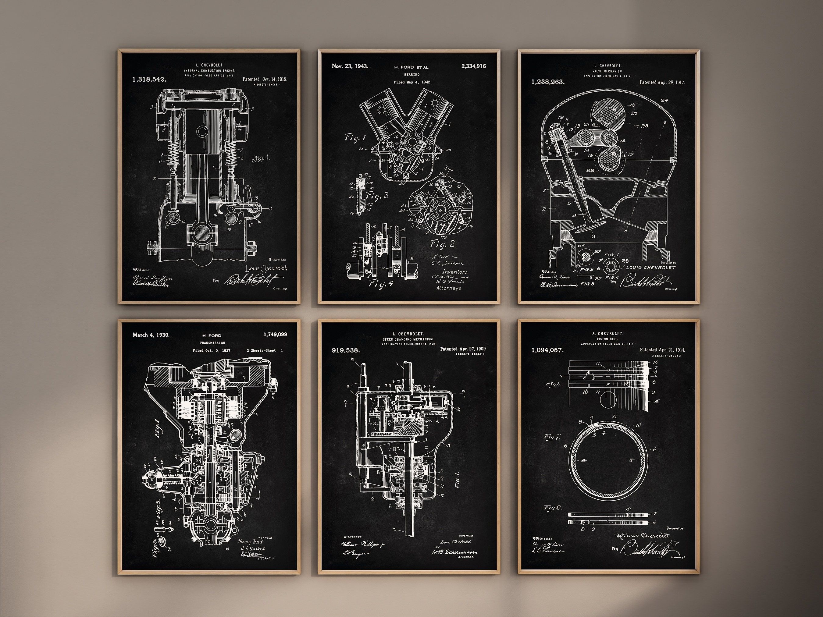 Engine Components Patent Prints: Garage Wall Art (digital Download) - Etsy