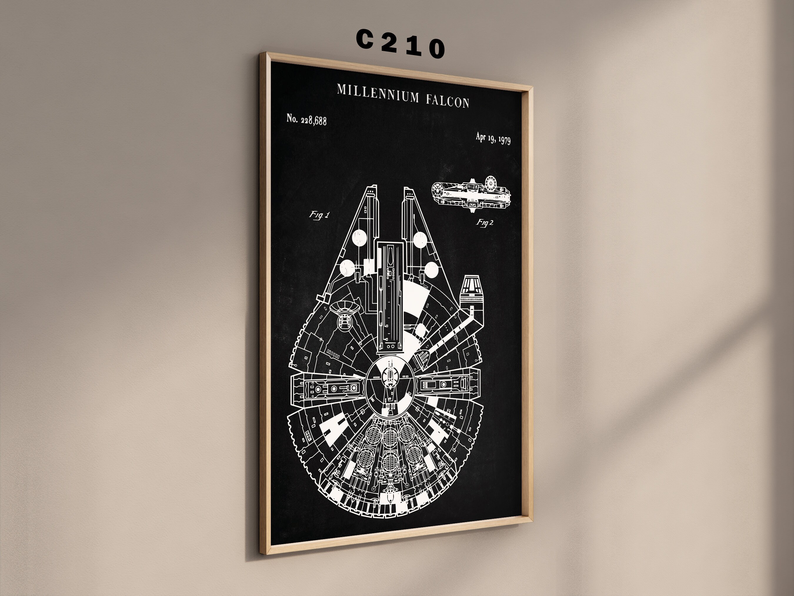 Star Wars Patent Prints, Set of 4, Star Wars Poster, Star