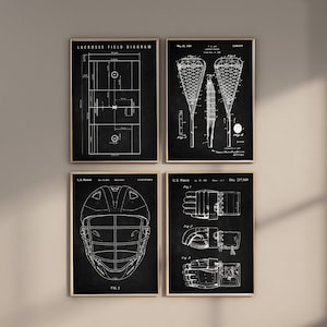 Lacrosse Patent Prints, 4er Set, Lacrosse Wandkunst, Lacrosse Prints, Lacrosse Stick, Lacrosse Helm, Lacrosse Handschuhe, digitaler Download