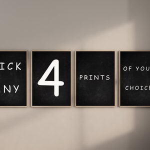 Escolha quaisquer 4 impressões de sua escolha, parede de galeria personalizada, impressão personalizada, impressões misturadas e combinadas, arte personalizada, pôster personalizado, DOWNLOAD DIGITAL