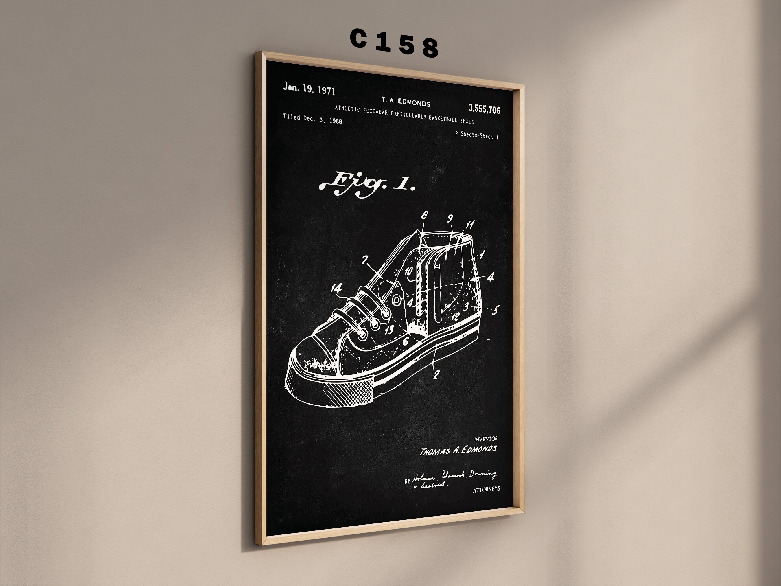 Basketball Patent Prints, Set of 3, Basketball Prints, Basketball Wall Art, Basketball Hoop