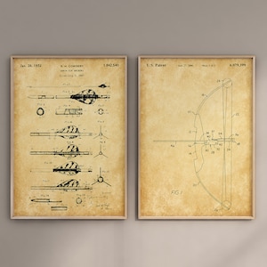 Archery Patent Prints, Set of 2, Archery Wall Art, Bow Print, Arrow Poster, Hunting Decor, Outdoor Sports Wall Art, Digital Download
