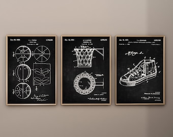 Basketbalkunstprints, set van 3 (digitale download)