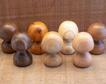 Holzpilze, Pilze aus Holz, Holzdekoration, Stopfpilze, Handschmeichler