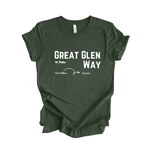 Great Glen Way T Shirt, Long Distance Walk, Hiker Gift, Walking Gift, Cycling shirt, Cyclist gift, Hiking tshirt, Mountains Adventure