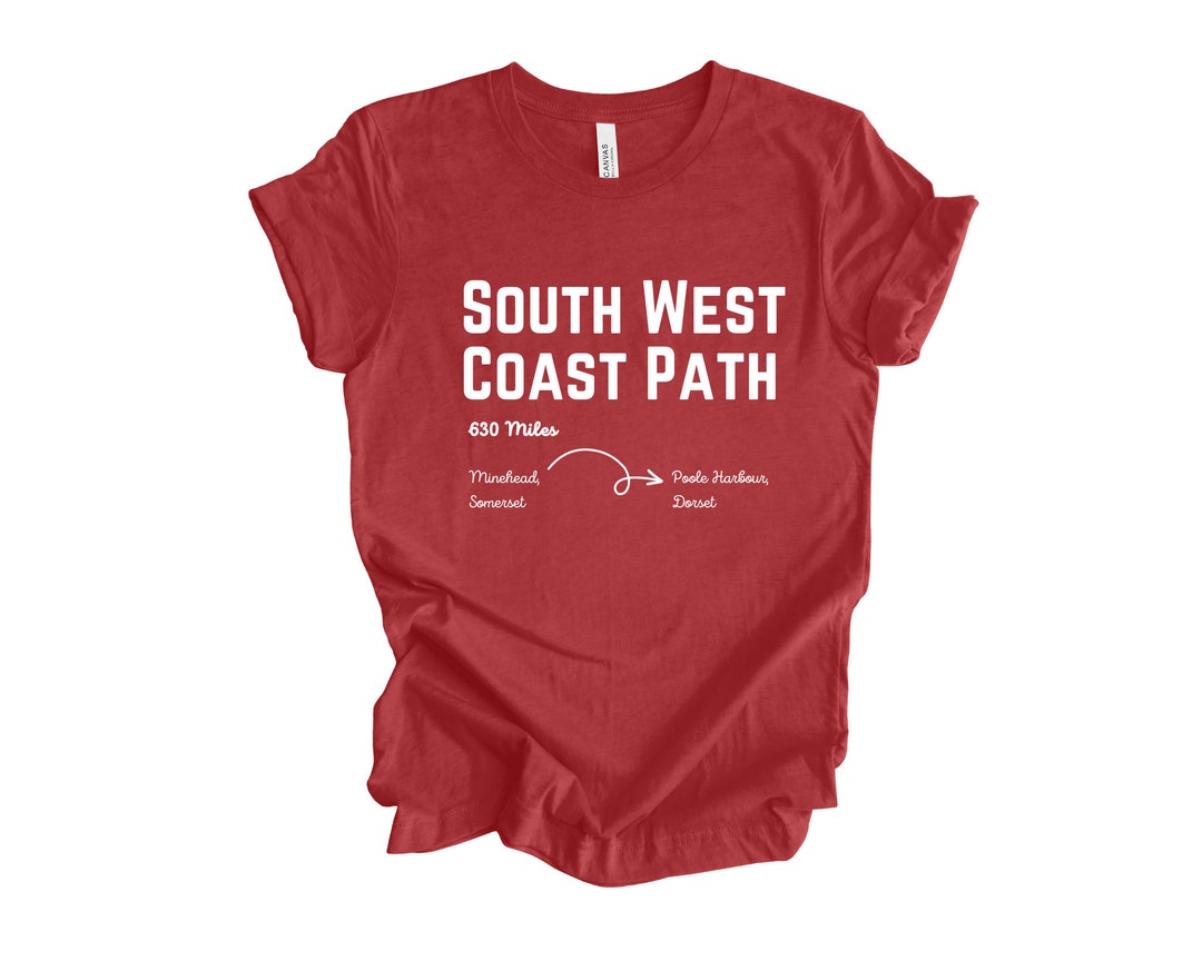 South West Coast Path T Shirt, Long Distance Walk, Hiker Gift, Walking