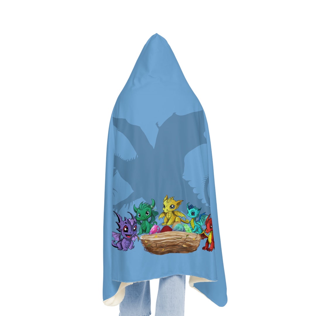 Baby Dragons Blue Snuggle Blanket Etsy