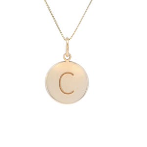 Collar con inicial de oro de 14 k, colgante minimalista con C, joyería con letra de oro personalizada, regalo único para ella y para uso diario