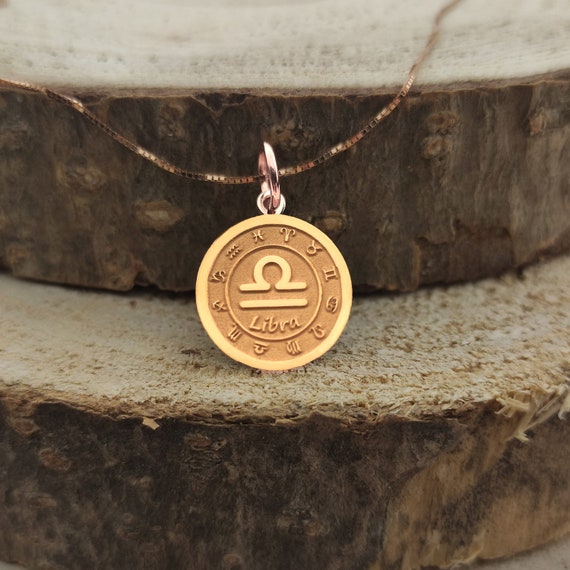 14k gold libra pendant deals